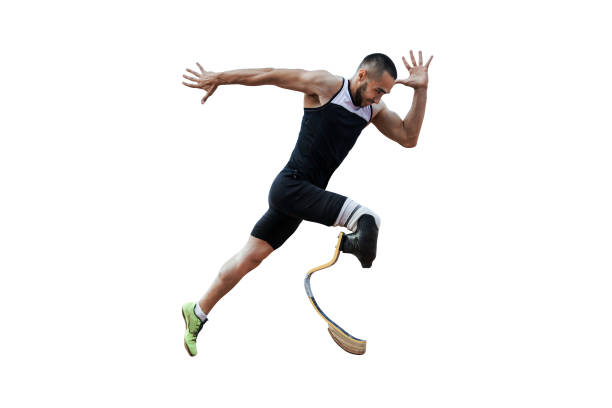 athlete runner disabled amputee stock photo