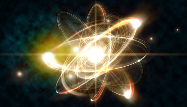 Atom Particle Close up illustration of atomic particle for nuclear energy imagery electron stock pictures, royalty-free photos & images