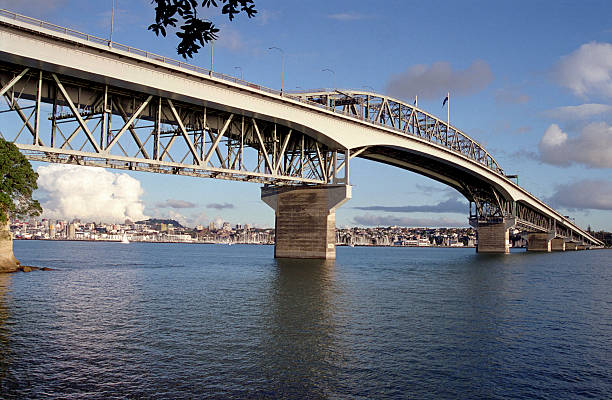 Auckland Harbour Bridge New Zealand stock photo