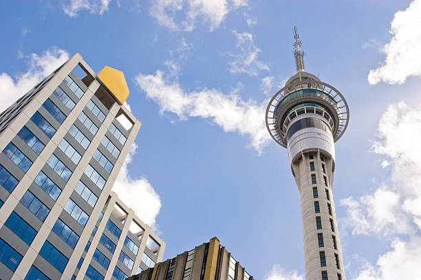Auckland, New Zealand from a pedestrians view stock photo
