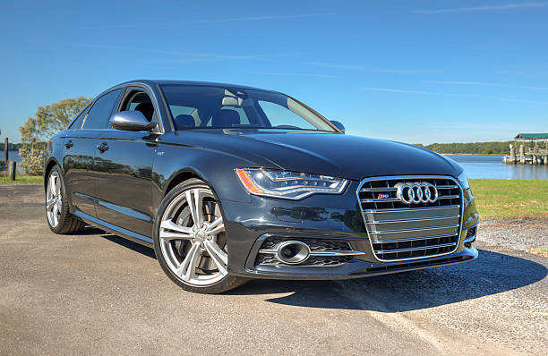 Audi 6 Series 7 Charleston, SC, US - November 13, 2015: Seventh generation Audi S6 taken near the Cooper River in Charleston. audi photos stock pictures, royalty-free photos & images