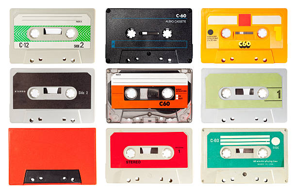 audio cassette series stock photo