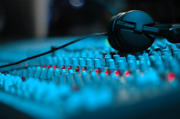 Audio Mixing Console Audio Mixing Console producer stock pictures, royalty-free photos & images