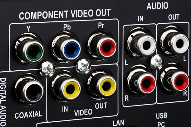 Audio Video Connections stock photo