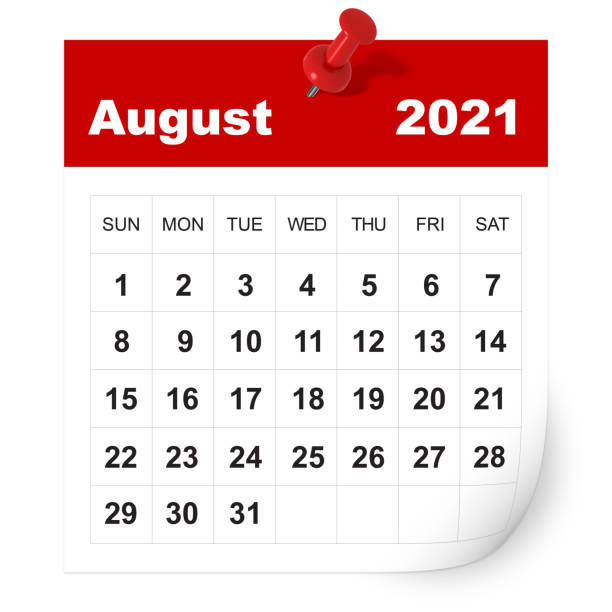 August 2021 calendar August 2021 calendar august stock pictures, royalty-free photos & images