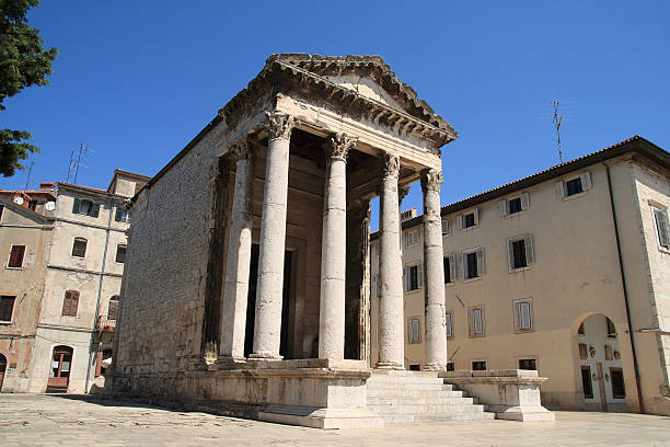 Augustus temple stock photo