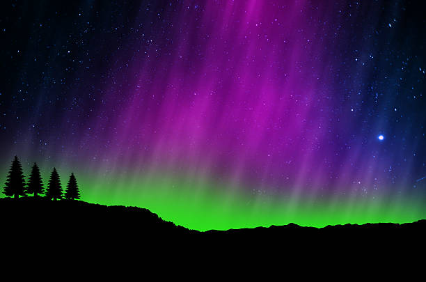 Aurora Borealis, Northern Lights stock photo
