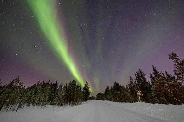 Aurora Borealis Northern light geomagnetic storm stock pictures, royalty-free photos & images