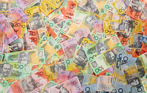 Aussie Money Background stock photo