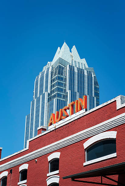 Austin skyscraper and sign  austin texas stock pictures, royalty-free photos & images