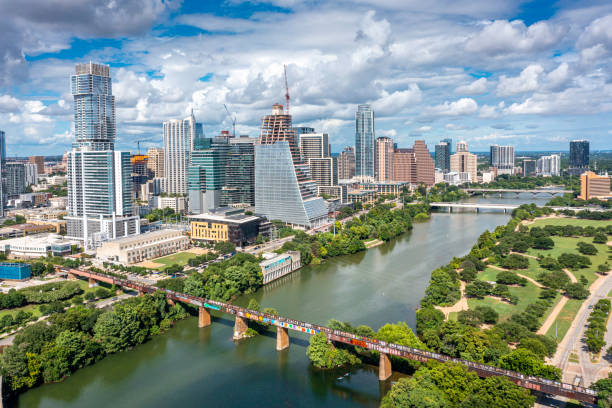 Austin, Texas Skyline Aerial stock photo
