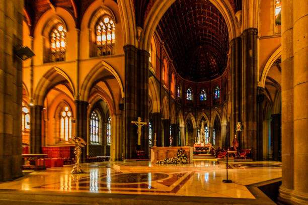 Australia - Melbourne City 2017. Travel photo of Melbourne. St. Patrick's Roman Catholic Cathedral in Melbourne, Victoria, Australia Australia - Melbourne City 2017. Travel photo of Melbourne. St. Patrick's Roman Catholic Cathedral in Melbourne, Victoria, Australia arts centre melbourne stock pictures, royalty-free photos & images