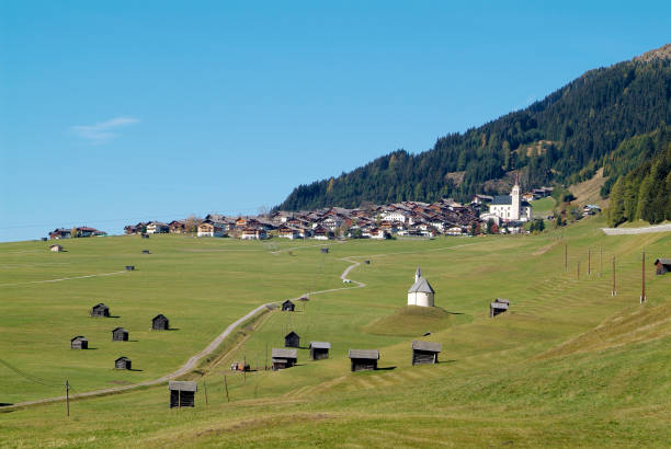 Austria, East Tyrol, 3601 Austria, rural village Obertilliach in Lesachtal valley osttirol stock pictures, royalty-free photos & images