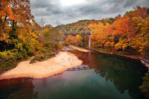 Autumn Bridge stock photo