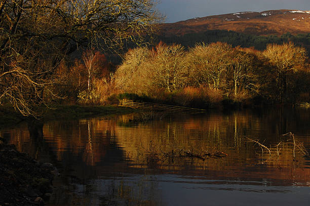 Autumn day by Loch Ness stock photo