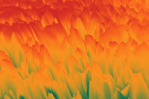 Autumn Flower Petals Peony Chrysanthemum Abstract Texture Change Colors Ombre Floral Pattern  Flamenco French Marigold Aster Day Of The Dead Diwali Holiday Background Watercolor Oil Paint Effect Red Orange Green Distorted Blurred Macro Photography Full Frame Backdrop for presentation, flyer, card, poster, brochure, banner