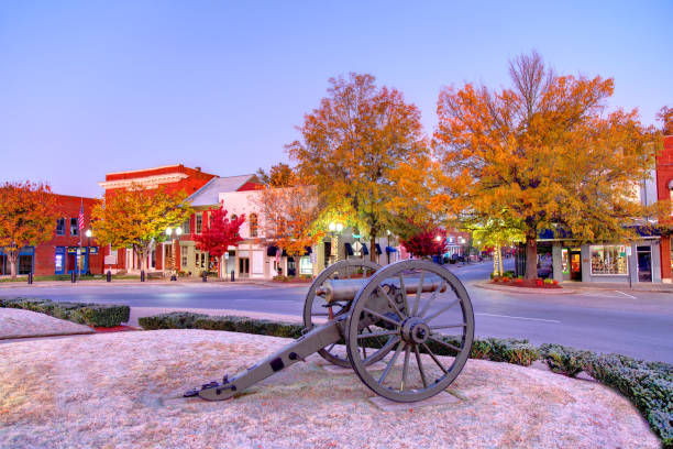 Autumn in Franklin, Tennessee stock photo