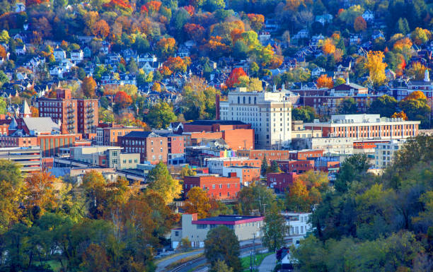 Autumn in Morgantown, West Virginia stock photo