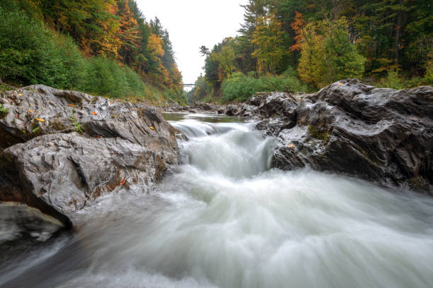 осень в вермонте - killington стоковые фото и изображения