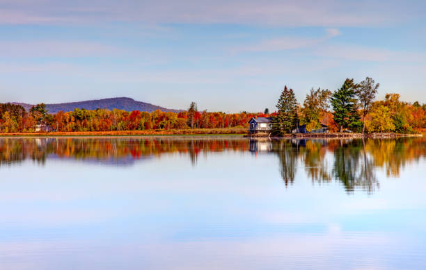 Autumn on Tupper lake Tupper Lake is a lake in New York in the United States. The lake is in the Adirondack Park tupper lake stock pictures, royalty-free photos & images