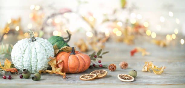 Autumn Pumpkins Background stock photo