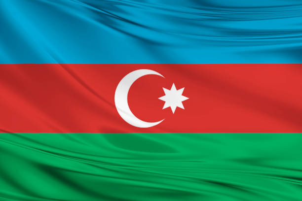 아제르바이잔 국기 - 아제르바이잔 뉴스 사진 이미지