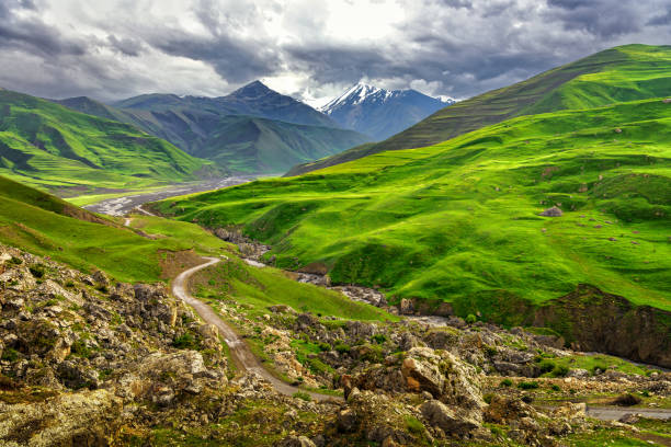 Azerbaijan mountains stock photo