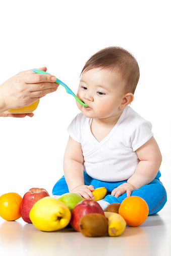 Baby And Fruit Stock Photo - Download Image Now - iStock