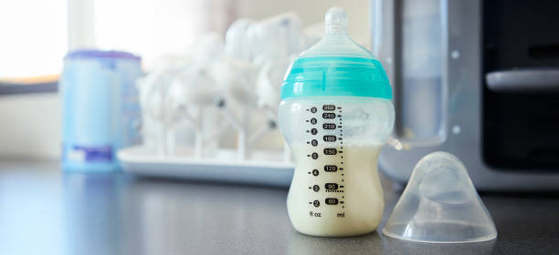 Baby bottle stock photo