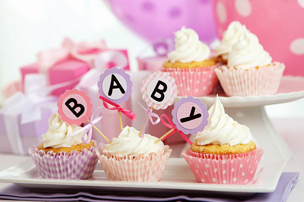 baby girl party stock photo