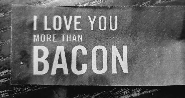 Background Bacon Sentiment stock photo