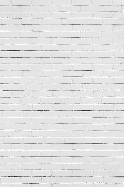 Background: brick wall painted white (vertical) stock photo