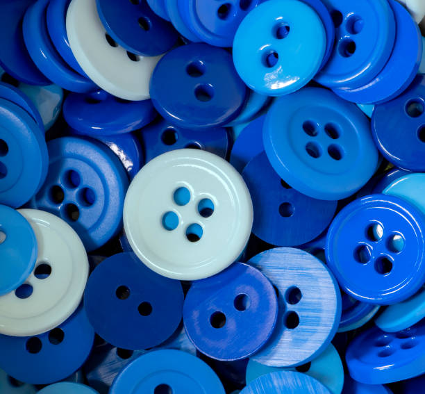 Background of Blue Buttons stock photo