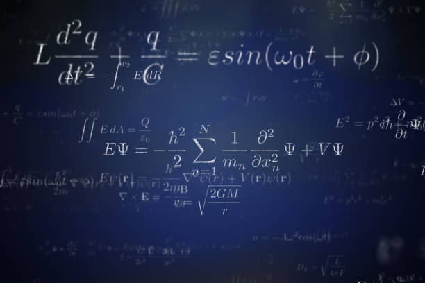Background of many physical equations and formulas. 3D rendered illustration. Background of many physical equations and formulas. 3D rendered illustration. quantum physics stock pictures, royalty-free photos & images