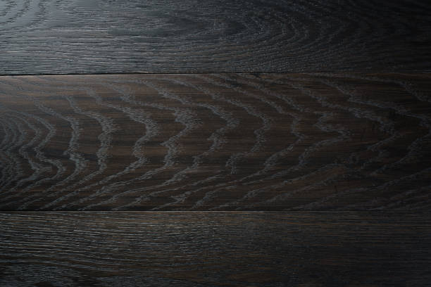 Black Painted Plywood Texture Background Or Wallpaper Stock Photos