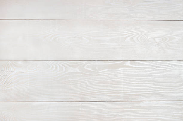 Background of several wooden boards painted with white paint. stock photo