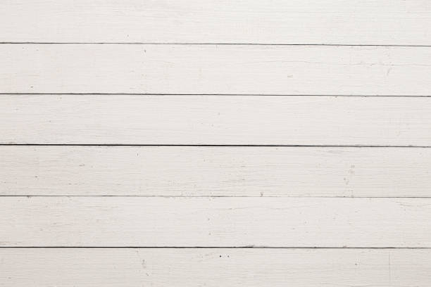 A Background of Textured White Shiplap Wood stock photo