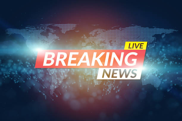 background screen saver on breaking news. Breaking news live template on digital world map background. background screen saver on breaking news. Breaking news live template on digital world map background. breaking news stock pictures, royalty-free photos & images