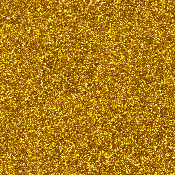 Background with gold glitter. Seamless texture. Pattern with fine golden sequins. Festive luxury golden background, design element stock photo