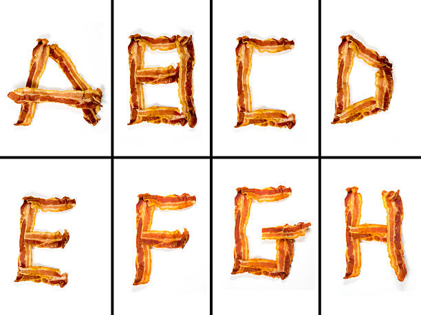 Bacon Alphabet XXXL stock photo