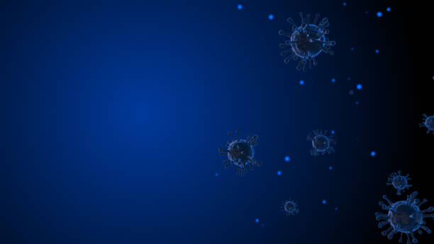 Bacteria Coronavirus Floating Around With Other Particles Background Virus Cells 3d Rendering With Copy Space Stock Photo - Download Image Now - iStock