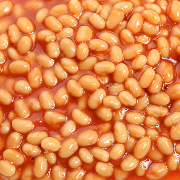 Baked beans stock photo