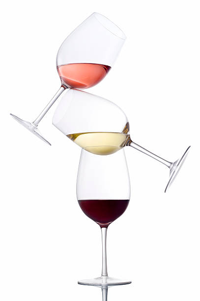 Balancing Wine stock photo