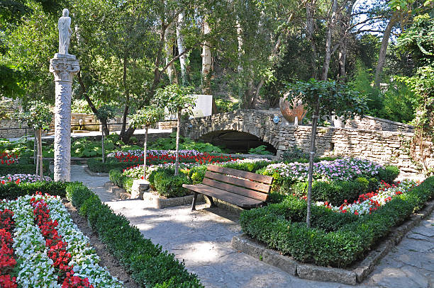 Balchik Botanical garden stock photo