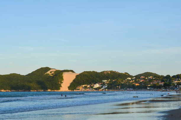 bald hill hill. ponta negra beach in natal, rio grande do norte, brazil - bald beach imagens e fotografias de stock