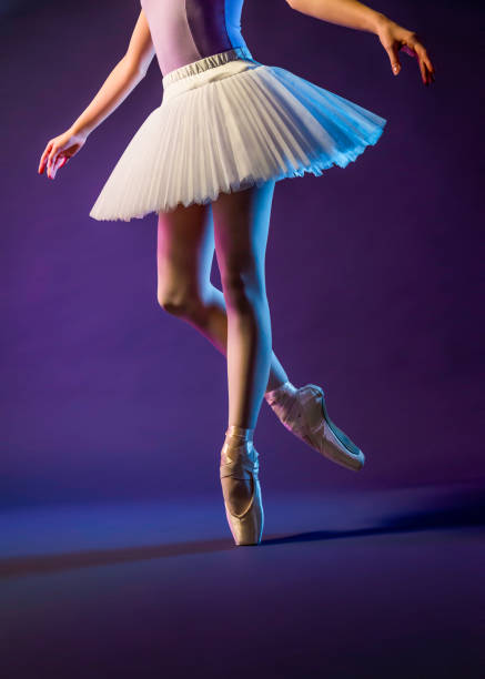Ballerina on pointe stock photo