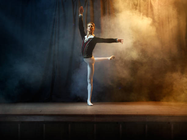 Ballet Dancer Performing On Stage In Theate
