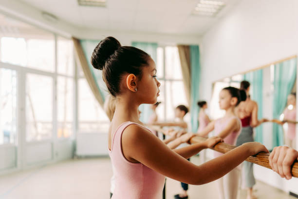 Ballet Dancers During The Class