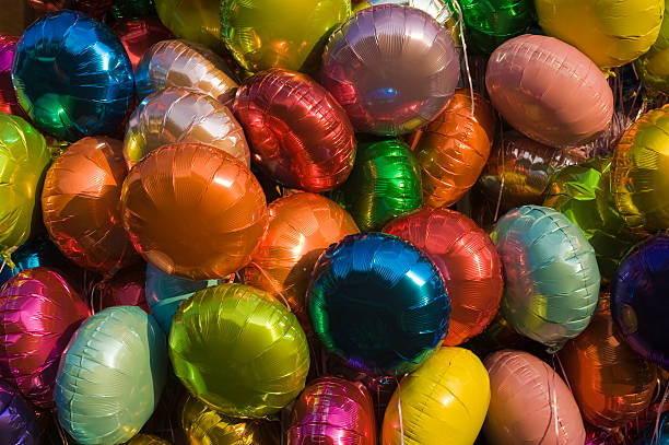 Balloons Bunch of multi coloured balloons Helium Balloon stock pictures, royalty-free photos & images
