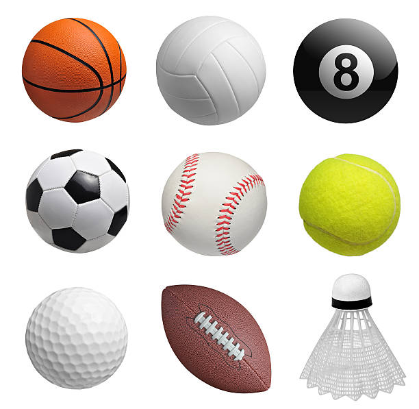 balls Set of balls isolated on white background sports ball stock pictures, royalty-free photos & images